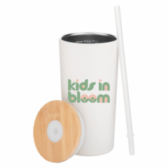 Wren Powder Coated Vacuum Tumbler with Straw – 16.9 oz - Wren 8211 Lid and straw