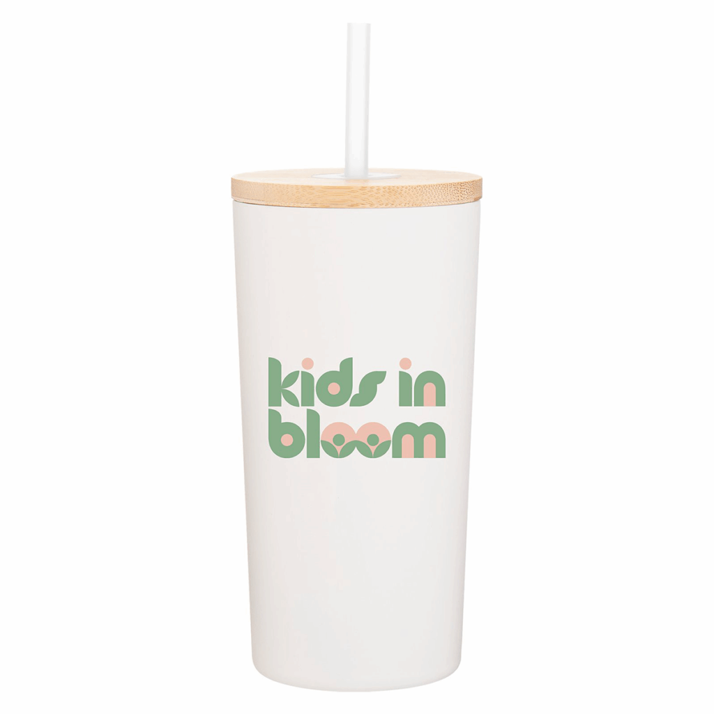 Wren Powder Coated Vacuum Tumbler with Straw – 16.9 oz - Wren 8211 White