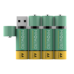 MPOWERD 4 Pack Rechargeable USB Batteries - main