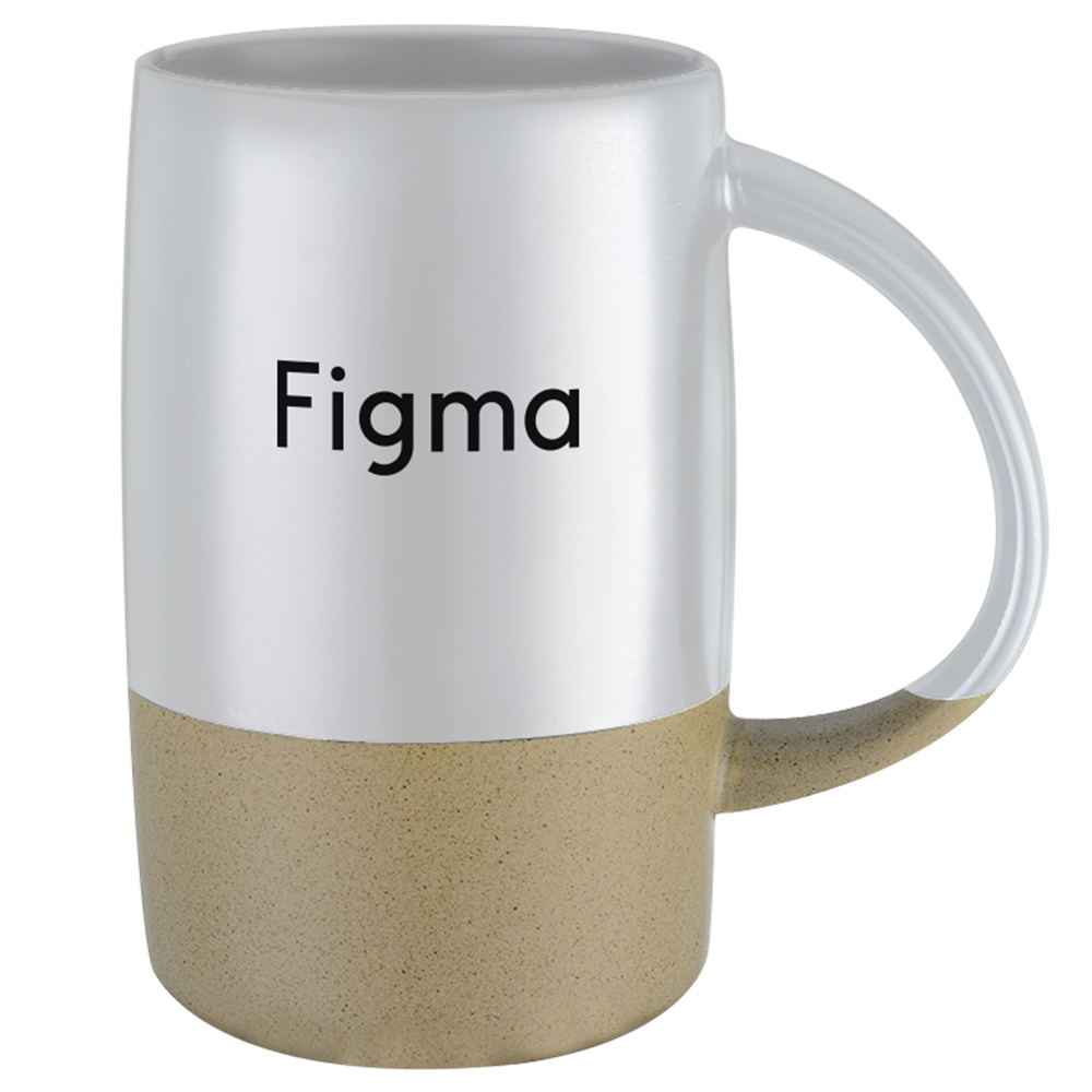 Abderdeen Two-Tone Ceramic Mug – 17 oz - white