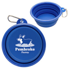 Feed ‘N Go Collapsible Pet Bowl with Carabiner - who-fg23bl