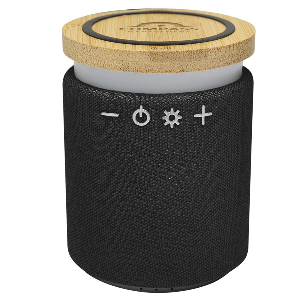 Ultra Sound Speaker and Wireless Charger - 256002_BLK_Laser