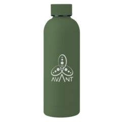 Blair Stainless Steel Bottle with Bamboo Lid – 17 oz - 5381_OLV_Silkscreen