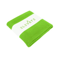 Microfiber Beach Towel - 8032_GRNWHT_Silkscreen