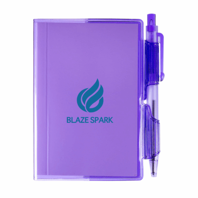 Clear-View Jotter with Pen -Translucent Purple