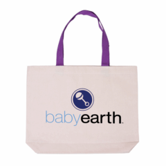 Cotton Canvas Tote with Color Accents - Cotton Canvas Tote with Color Accents 8211 Purple