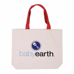Cotton Canvas Tote with Color Accents - Cotton Canvas Tote with Color Accents 8211 Red