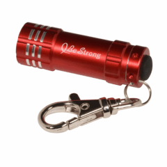 Micro 3 LED Flashlight with Keychain - Micro 3 LED Flashlight with Keychain 8211 Red