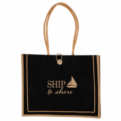 Milan Jute Tote - Milan Jute Tote 8211 Black