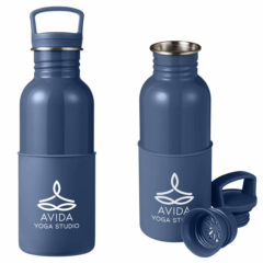 Maya Water Bottle – 20 oz - Prime Line 20 oz Maya Stainless Steel Water Bottle 8211 Shiny Slate Blue