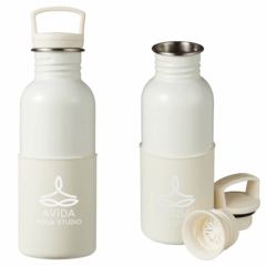 Maya Water Bottle – 20 oz - Prime Line 20 oz Maya Stainless Steel Water Bottle 8211 Shiny Vintage White