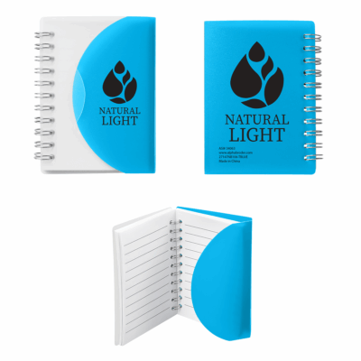 Small Spiral Curve Notebook 8211 Translucent Blue