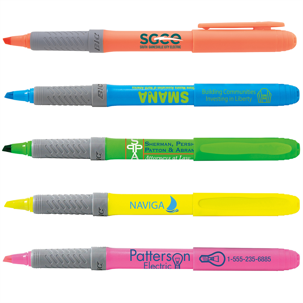 BIC® Brite Liner Grip™ Highlighter - 62a2355555ee1e0615d72bda_bic-brite-liner-grip