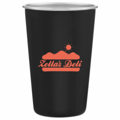 Stainless Steel Pint with Powder Coated Finish – 16 oz - Stainless Steel Pint with Powder Coated Finish 8211 16 oz 8211 Matte Black