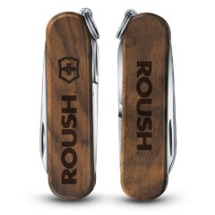 Victorinox® Classic Walnut Wood Pocket Knife - 00-W Back and Front Closed