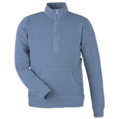 J. America Pigment-Dyed Fleece Quarter-Zip Pullover - 108345_f_fm