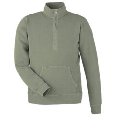 J. America Pigment-Dyed Fleece Quarter-Zip Pullover - 108347_f_fm