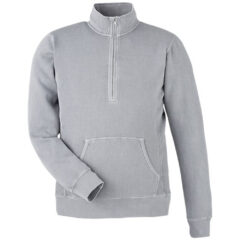 J. America Pigment-Dyed Fleece Quarter-Zip Pullover - 11766_fm