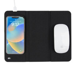 rPET 10W Wireless Charging Mouse Pad - 26750_BLK_Inuse