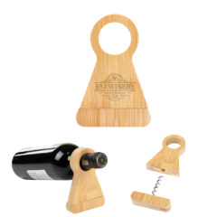 Bamboo Wine Bottle Stand with Corkscrew - 75047_group