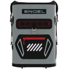 Engel Roll Top High Performance Backpack Cooler- 24  Can - ENGL-CS25B_light-gray-and-red_FEATwebp