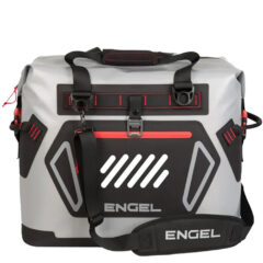 Engel Heavy-Duty Soft Sided 48 Can Cooler Bag - ENGL-CS30_light-gray-and-red_FEATwebp