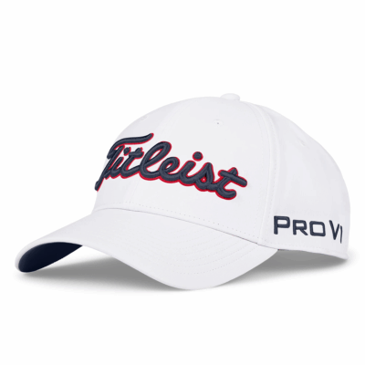 Titleist Tour Performance Golf Hat 8211 White-Navy-Red