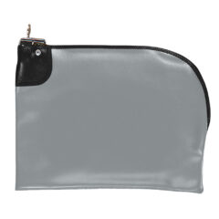 Curved Zipper Night Deposit Bag - 250-EV-Gray