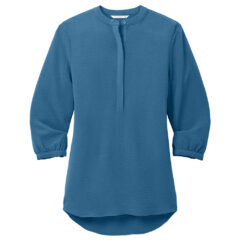 Port Authority® Ladies’ 3/4-Sleeve Textured Crepe Tunic - PORT AUTHORITY