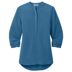 Port Authority® Women’s 3/4-Sleeve Textured Crepe Tunic - PORT AUTHORITY