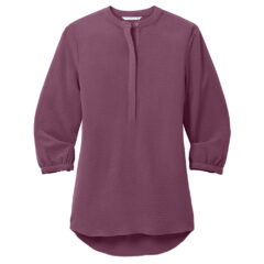 Port Authority® Women’s 3/4-Sleeve Textured Crepe Tunic - PORT AUTHORITY