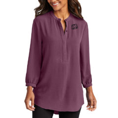 Port Authority® Women’s 3/4-Sleeve Textured Crepe Tunic - PORT AUTHORITY