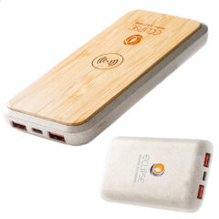 Wireless Quick Charging Bamboo Power Bank - UGP208WB821204-1-01