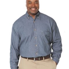 Sierra Pacific Denim Long Sleeved Shirt in Tall Sizes - 692_fl