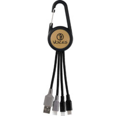 Colorful Dual Input 3-in-1 Carabiner Charging Cable - CPP_6620_Beige_448451