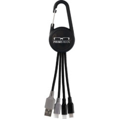 Colorful Dual Input 3-in-1 Carabiner Charging Cable - CPP_6620_Black_448447