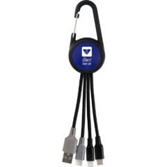 Colorful Dual Input 3-in-1 Carabiner Charging Cable - CPP_6620_Blue_448449