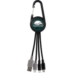 Colorful Dual Input 3-in-1 Carabiner Charging Cable - CPP_6620_Forest-Green_448455