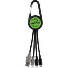 Colorful Dual Input 3-in-1 Carabiner Charging Cable - CPP_6620_Lime-Green_448460
