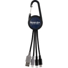 Colorful Dual Input 3-in-1 Carabiner Charging Cable - CPP_6620_Navy-Blue_448462