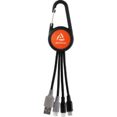 Colorful Dual Input 3-in-1 Carabiner Charging Cable - CPP_6620_Orange_448464