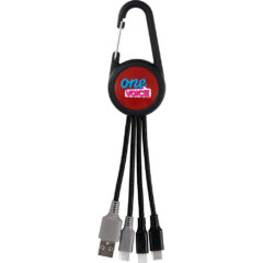 Colorful Dual Input 3-in-1 Carabiner Charging Cable - CPP_6620_Red_448470