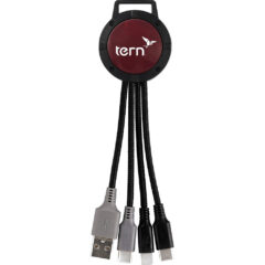 Two Tone Dual Input 3-in-1 Charging Cable - CPP_6629_Burgundy_448540