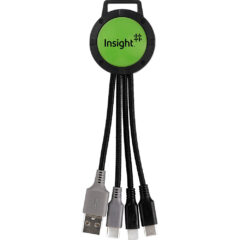 Two Tone Dual Input 3-in-1 Charging Cable - CPP_6629_Green_448554