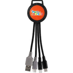 Two Tone Dual Input 3-in-1 Charging Cable - CPP_6629_Orange_448548