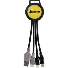 Two Tone Dual Input 3-in-1 Charging Cable - CPP_6629_Yellow_448552