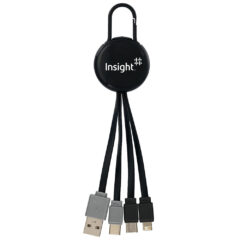 Colorful Clip Dual Input 3-in-1 Charging Cable - CPP_6903_Black_555443