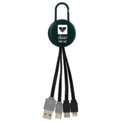 Colorful Clip Dual Input 3-in-1 Charging Cable - CPP_6903_Forest-Green_555447