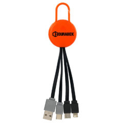 Colorful Clip Dual Input 3-in-1 Charging Cable - CPP_6903_Orange_555457