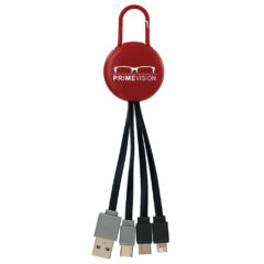 Colorful Clip Dual Input 3-in-1 Charging Cable - CPP_6903_Red_555463